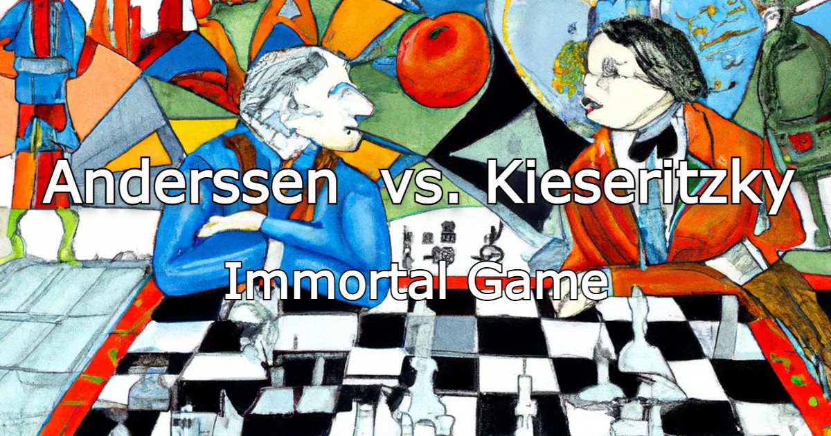 The original Immortal Game Anderssen vs Kieseritzky, 1851 (C33) King