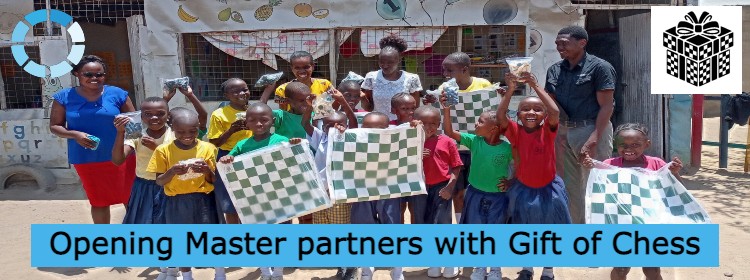Opening Master partners with Gift of Chess to fight poverty. Save 20% and donate