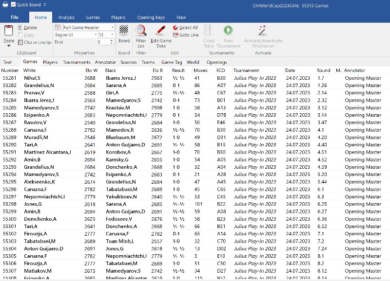 Top 50 GMs OM Games800