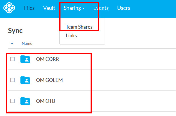 Opening Master sync sharing