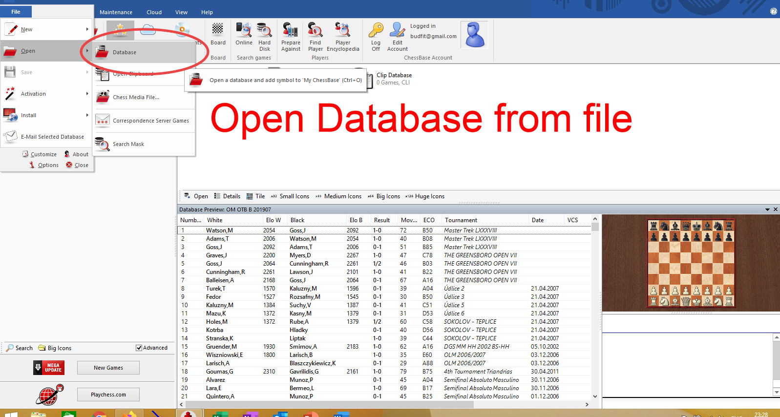 ChessBase 14 - Cloud Clip Database 